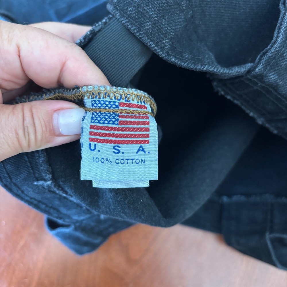 Tyca Vintage Black Denim Tote Bag | Embossed Statue of Liberty New York | USA - Picture 6 of 9